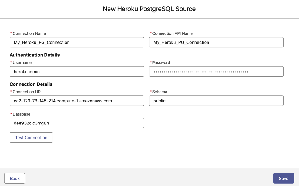 画像: 新しい Heroku PostgreSQL ソース