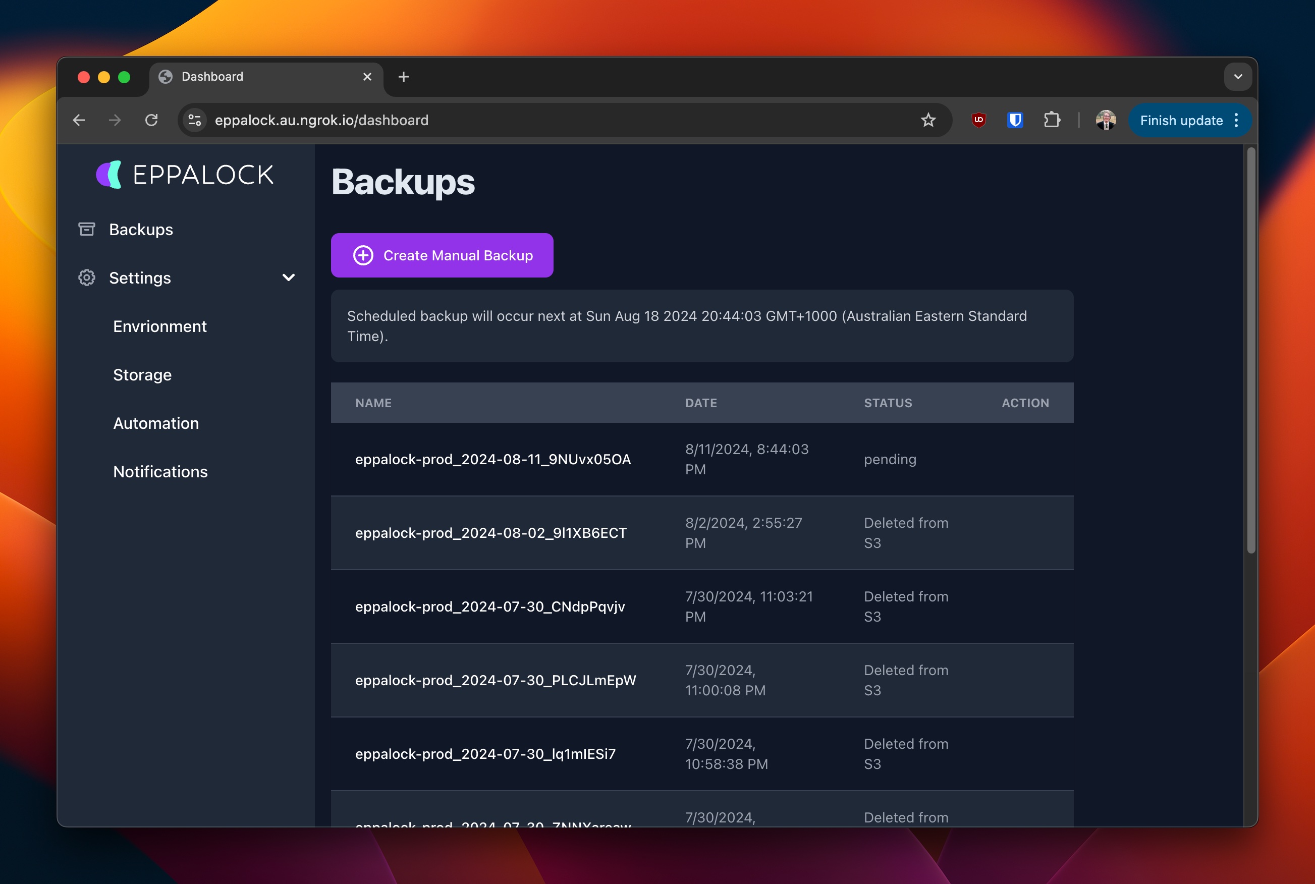 The Eppalock Dashboard