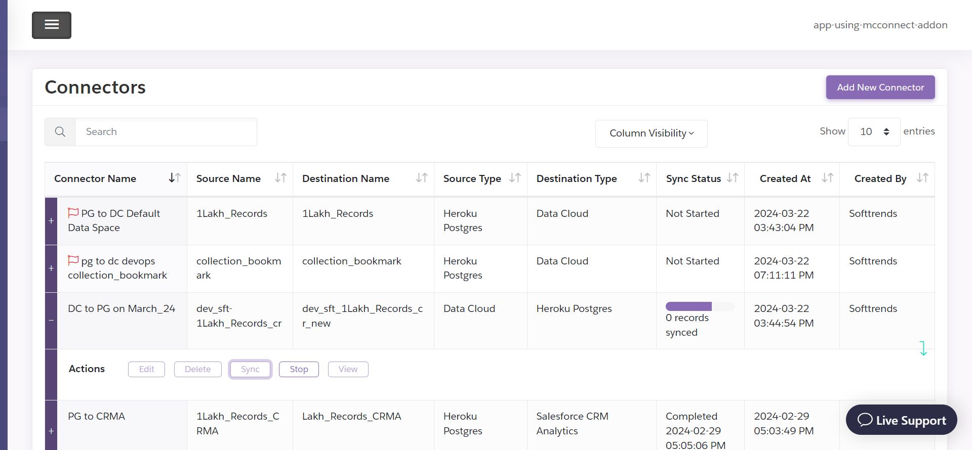 A screenshot of the Administration Dashboard showing an Orders connector syncing records with 32,500 records inserted and a portion of records remaining.